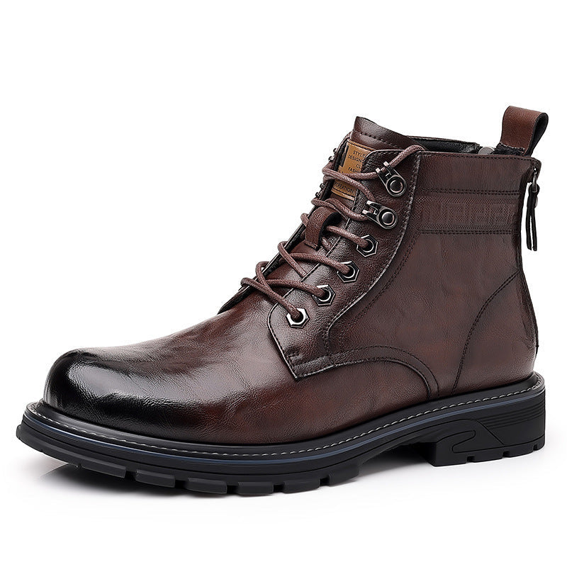 British Style All-matching Work Clothes Ankle Boots Fashion Haulage Motor Leather Boots[Available]