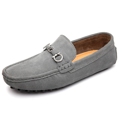 Men's Slip-on Cowhide Business Casual Leather Shoes (Available)