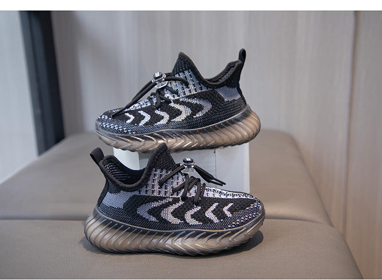 Children's Coconut Shoes Autumn Styles Boys Sneakers Breathable Mesh Shoes Fly Weaving Girls Casual Shoes Soft Sole baby