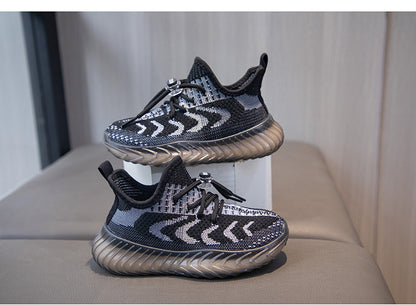 Children's Coconut Shoes Autumn Styles Boys Sneakers Breathable Mesh Shoes Fly Weaving Girls Casual Shoes Soft Sole baby