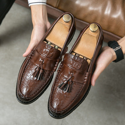 Personalized Tassel Pointed Toe New Fashion Leather Casual Shoes
