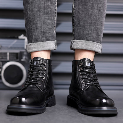 British Style All-matching Work Clothes Ankle Boots Fashion Haulage Motor Leather Boots[Available]