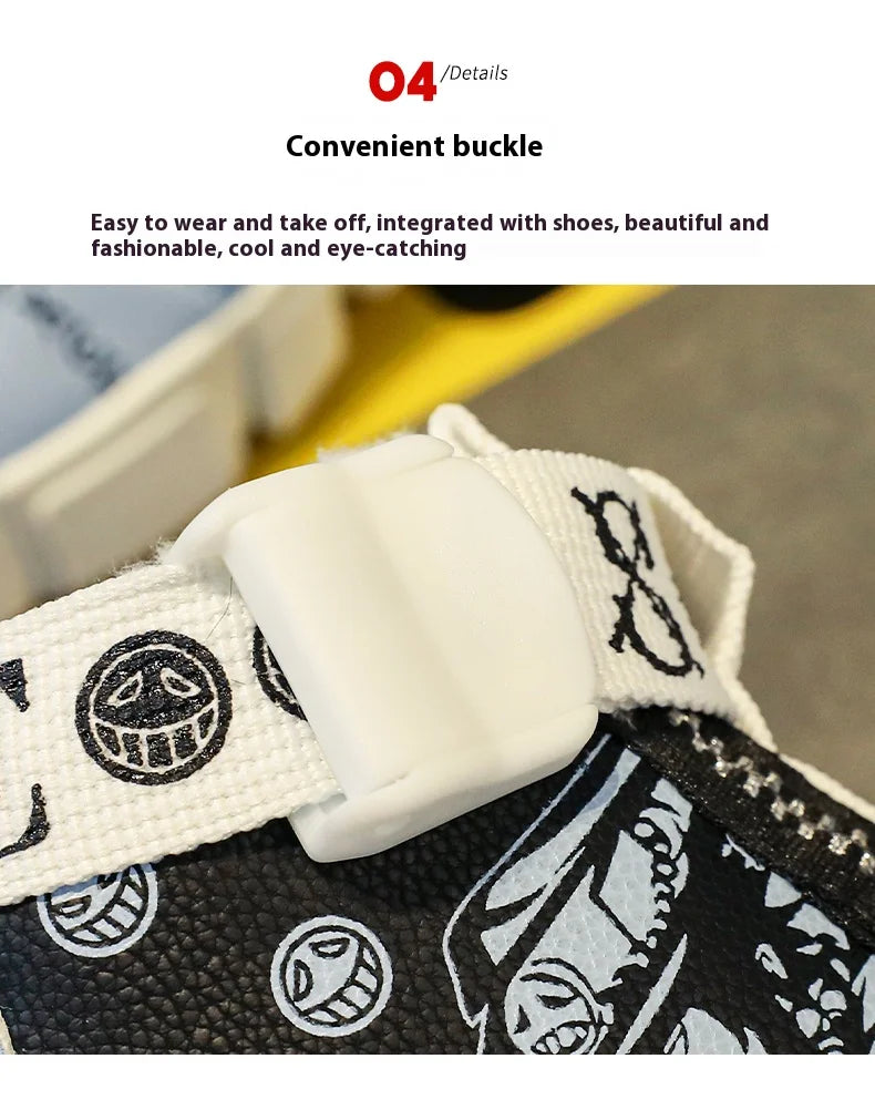 Boys' high-top sneakers Autumn new style children's sports shoes Buckle student soft-soled fleece casual shoes