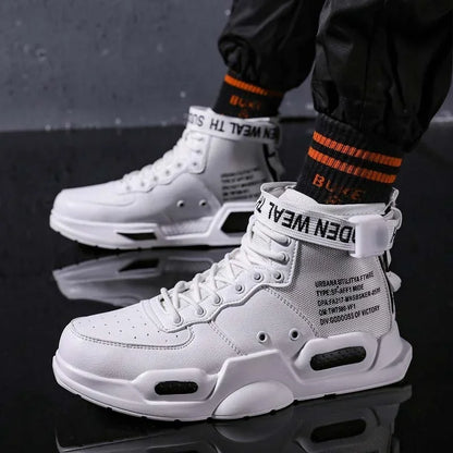 Mens Casual Sneakers High-tops Sneakers Trendy Boys Basketball Sports Tennis Shoes Outdoor Off-road Shoes Couple Sneakers