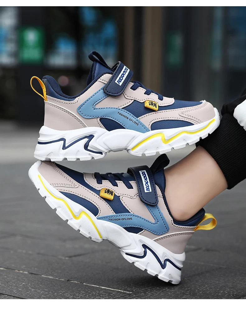 Fashion Children Sneakers Boys Shoes Leather Pu Kids Shoes School Casual Sports Tennis Sneakers for Girls