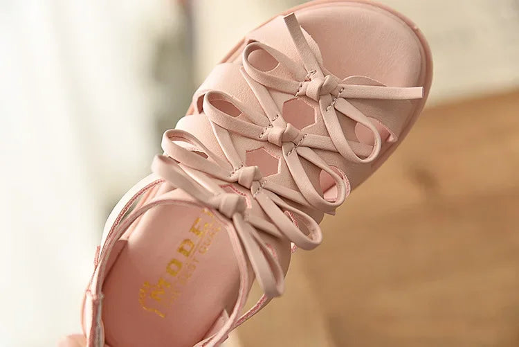 New Summer Kids Sandals for Girl Outdoor Beach Shoes Girls Gladiator Sandals Small Cute Bowknot Baby Toddler Girl Sandals 21-36