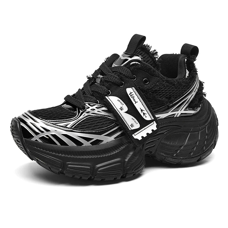 White Chunky Sneakers Women Summer Autumn Bling Rhinestones Shoes for Girls Thick Platform Footwear Size 36-44 Shoes for Men