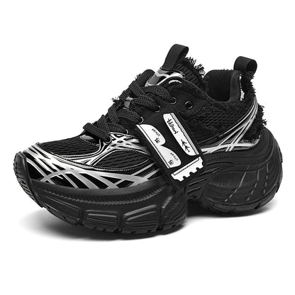 White Chunky Sneakers Women Summer Autumn Bling Rhinestones Shoes for Girls Thick Platform Footwear Size 36-44 Shoes for Men