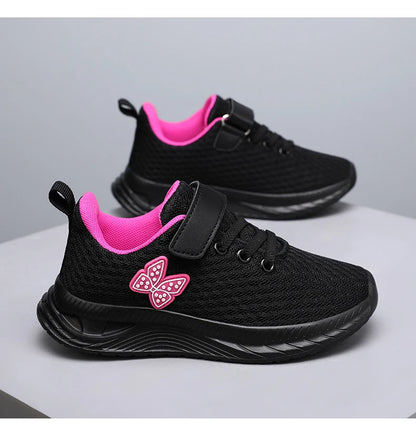 Girls' Breathable Mesh Sneakers with Bowknot Anti - Slip Casual Running Shoes for Kids Summer Sale Children's Sports Shoes