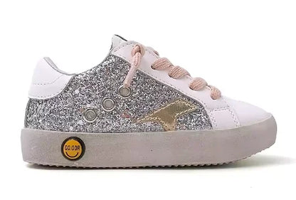 Girls Sneakers Spring Autumn Kids Fashion Brand Sport Running Chunky Trainers Baby Children Casual Glittler Star Shoes Soft Sole