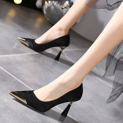 Women Pump Shoes New Sexy Pointed Toe High Heels Women Thin Stiletto Banquet Wedding Shoes Party Shoes Zapatillas Mujer2024