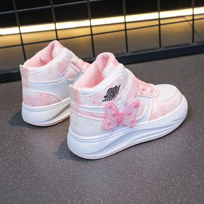 Children's SneakersGirls Casual Shoes Student Shoes Anti-slip Teen Sport Pink Blue Shoes Size 26-37