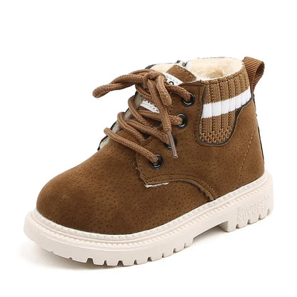 Material Plush Kids Winter Boots Cotton Fabric Spring Autumn Children Shoes Baby Toddler Boys Girls Boots