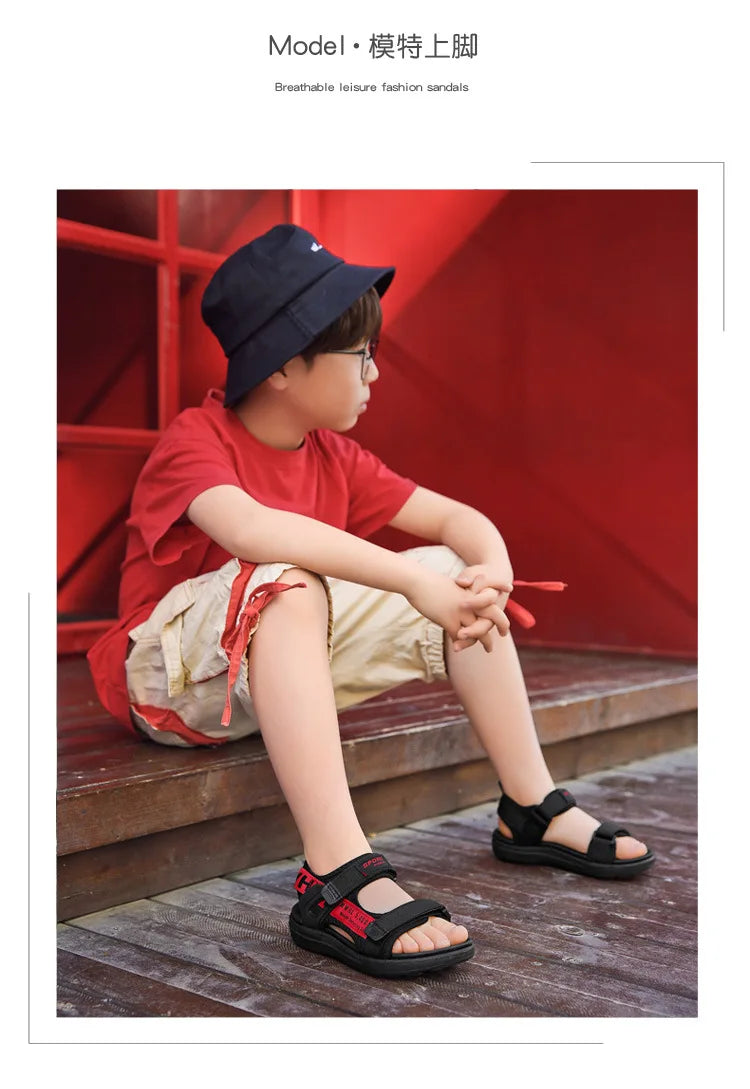 Summer Kids Sandals Breathable Boys Sandals Soft Comfortable Children's Shoes Outdoor Beach Girls Lightweight Slippers