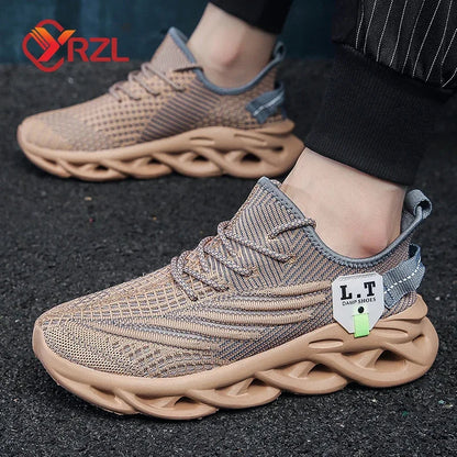 Men Sports Running Black Jogging Shoes Casual Sneakers Outdoor Breathable Mesh Women Light Shock-absorption Black Tennis