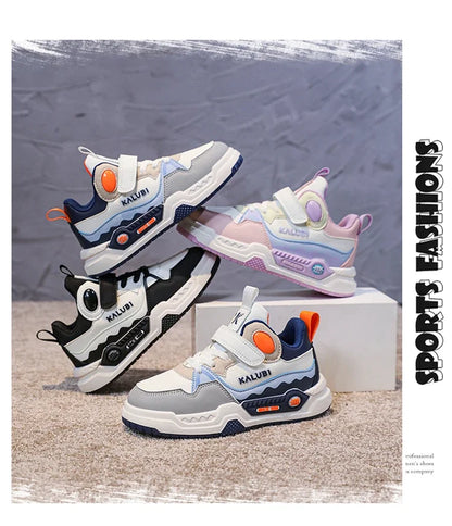 Fashion Children's Sneakers Kids Design White Non-slip Casual Shoes for Boys Girls Hook Breathable Trainers Toddler Outdoor Shoe