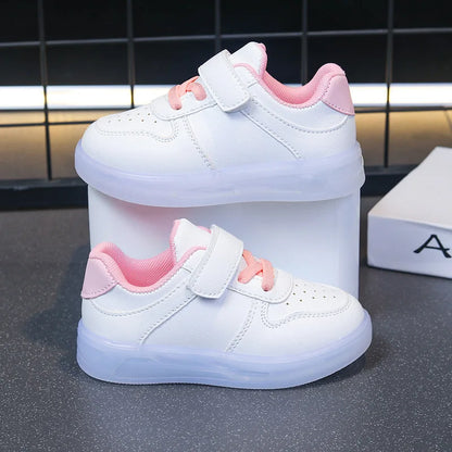 Zapatos Fashion Girls' Sneakers Spring New Kids Luminous Shoes Breath Boys Shoes Anti Slip Girls Casual Shoe Кроссовки
