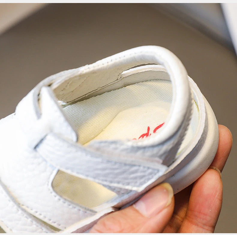 Baby Boys Sandals Girls Casual Shoes Summer Infant Toddler Shoes Anti-Slippery Genuine Leather Sport Beach Sandals for Kids