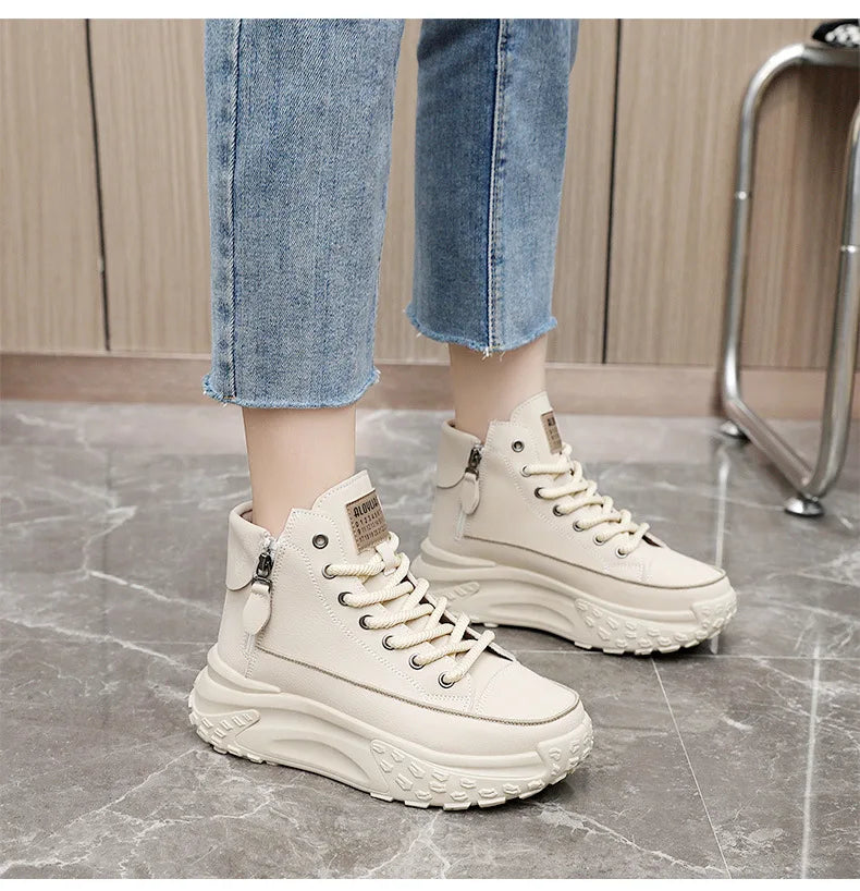 Women's Sneakers Luxury Fashion Womens Boots High-top Platform Casual Shoes New Female Outdoor Running Shoes Winter Women Shoes