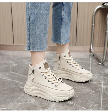 Women's Sneakers Luxury Fashion Womens Boots High-top Platform Casual Shoes New Female Outdoor Running Shoes Winter Women Shoes