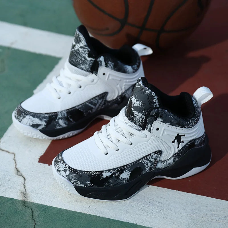 Basketball Shoes for Kids Sneakers New Boys Brand Thick Sole Non-slip Children Sports Shoes Child Boy Basket Trainer Shoes
