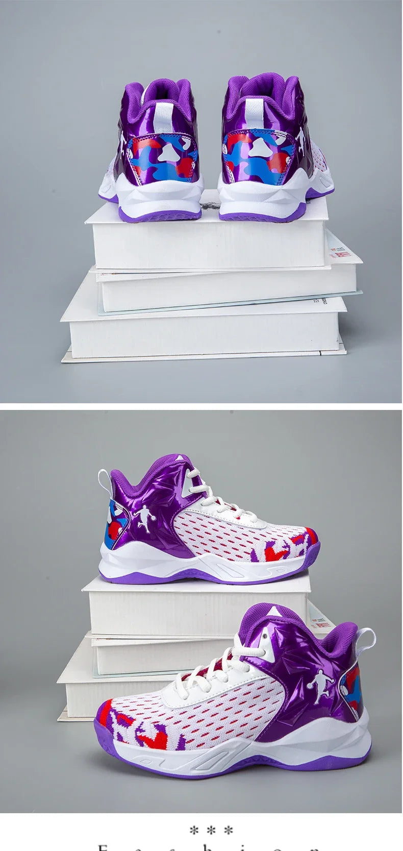 Boys Brand Basketball Shoes Kids Sneakers Thick Sole Non-slip Children Sports Shoes Child Boy Basket Trainer Shoes Girls