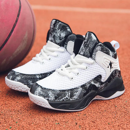 New Boys Brand Basketball Shoes for Kids Sneakers Thick Sole Non-slip Children Sports Shoes Child Boy Training Athletic Shoes