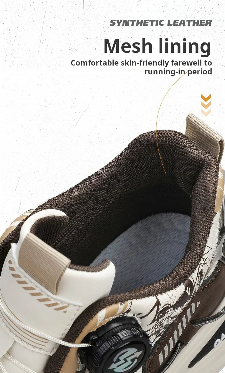 Men's Casual Outdoor Boots Fall Breathable Trendy Versatile Leisure Knob Board Shoes Anti-slip Riding Fashion Sneakers  (Available)