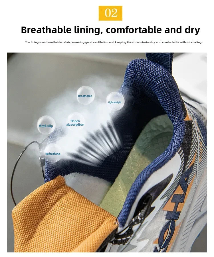 Boys Running Shoes with Rotating Buttons Breathable Comfortable Dad Sneakers Kids Sports Shoes for Autumn Season New Arrival