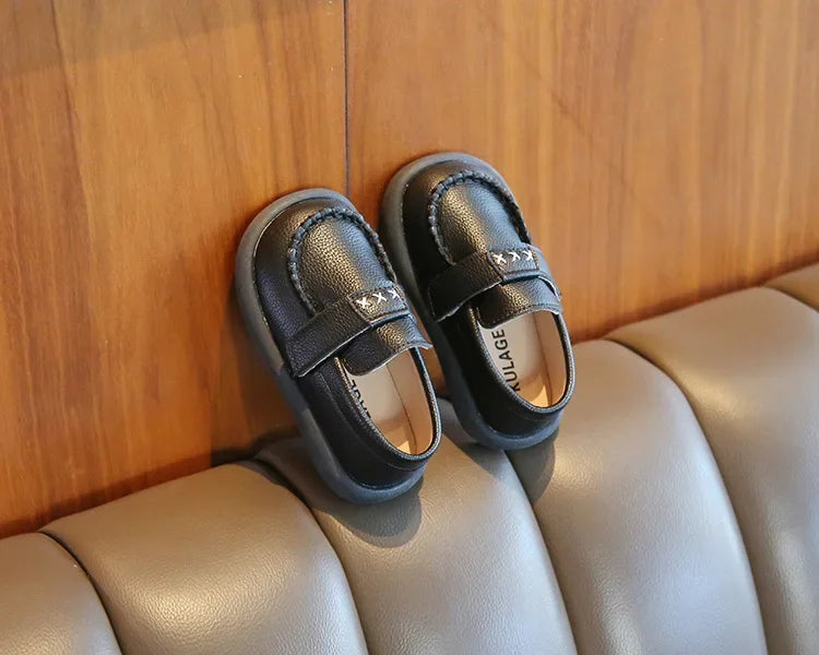 Boys Formal Leather Shoes for Children Kindergarten School Fashion Flats Kids Slip-on Loafers Classic Spring Autumn Korean Style
