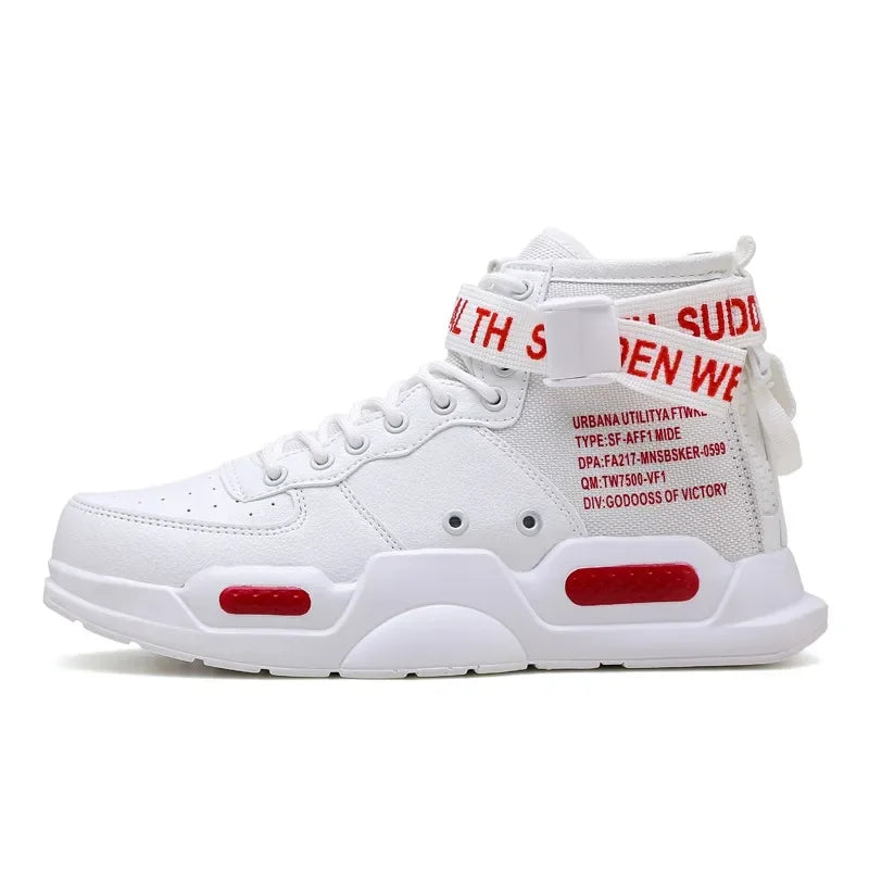 Mens Casual Sneakers High-tops Sneakers Trendy Boys Basketball Sports Tennis Shoes Outdoor Off-road Shoes Couple Sneakers