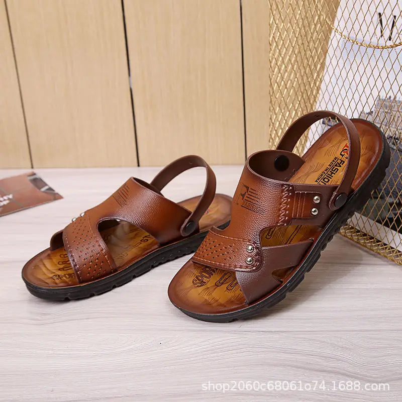 New Men's Summer Beach Sandals Open Toe Non Slip Mens Casual Sandals Comfortable and Breathable Water Shoes Beach Slippers