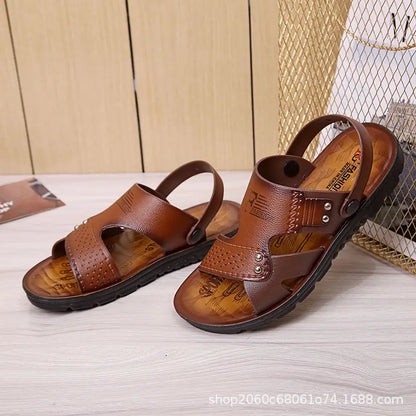 New Men's Summer Beach Sandals Open Toe Non Slip Mens Casual Sandals Comfortable and Breathable Water Shoes Beach Slippers