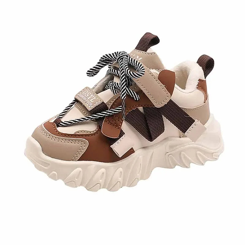 New Arrival Children Sneakers Pretty Silhouette Girl Running Shoes Pink Black Khaki Trendy Kids Shoes Boys Training Shoes