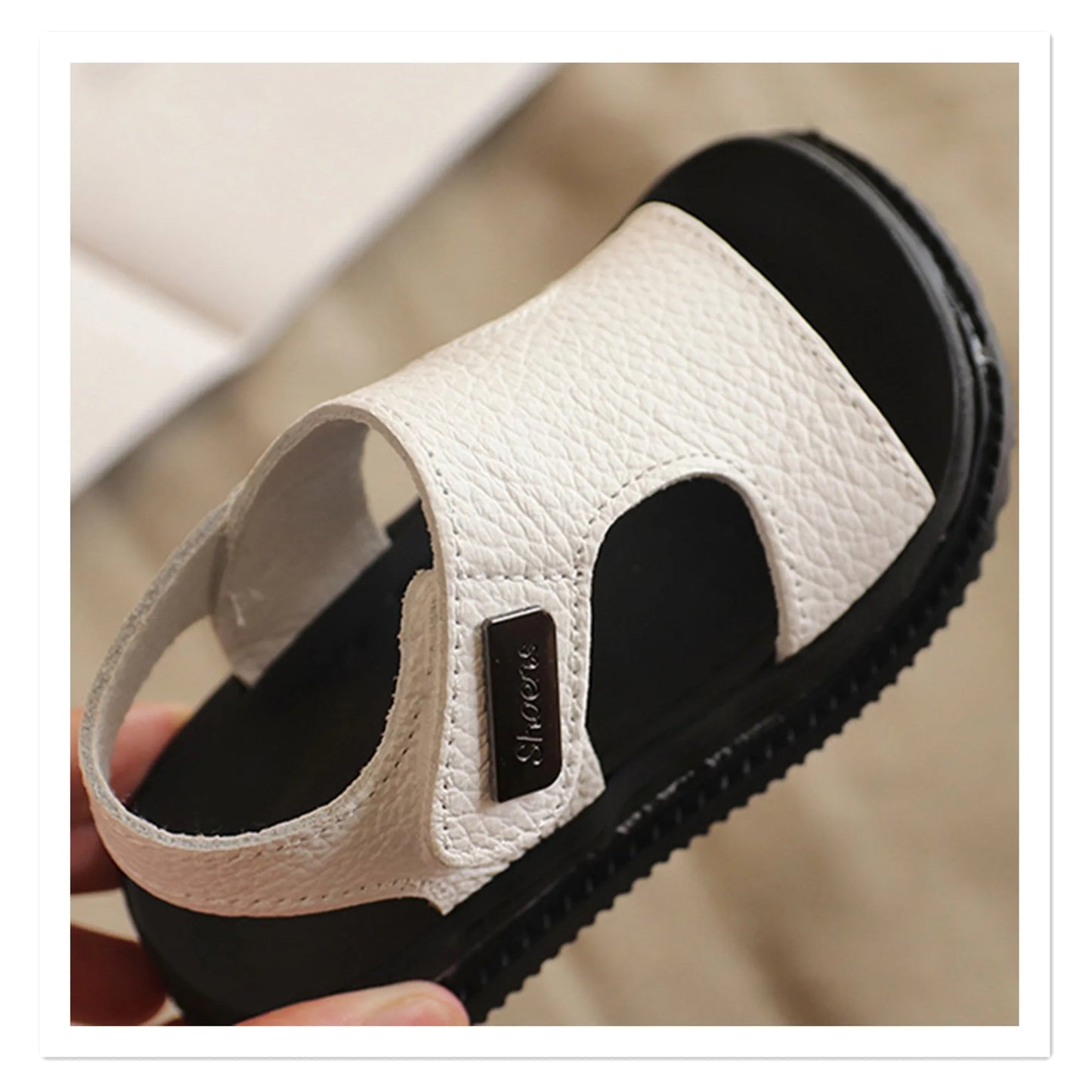 Children's Sandals Male Summer 1-5 Year Old Soft Sole Non slip 2 Children's Sports Leather Beach Sandals 3 Baby Toddler Female
