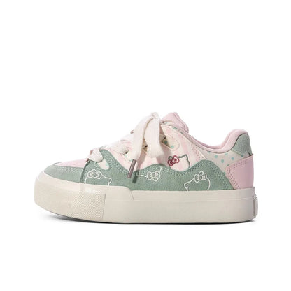 New Women's Casual Flat-soled Sports Shoes Cute Patterns Trainers Ladies Sneakers Breathable Star Women Sneakers
