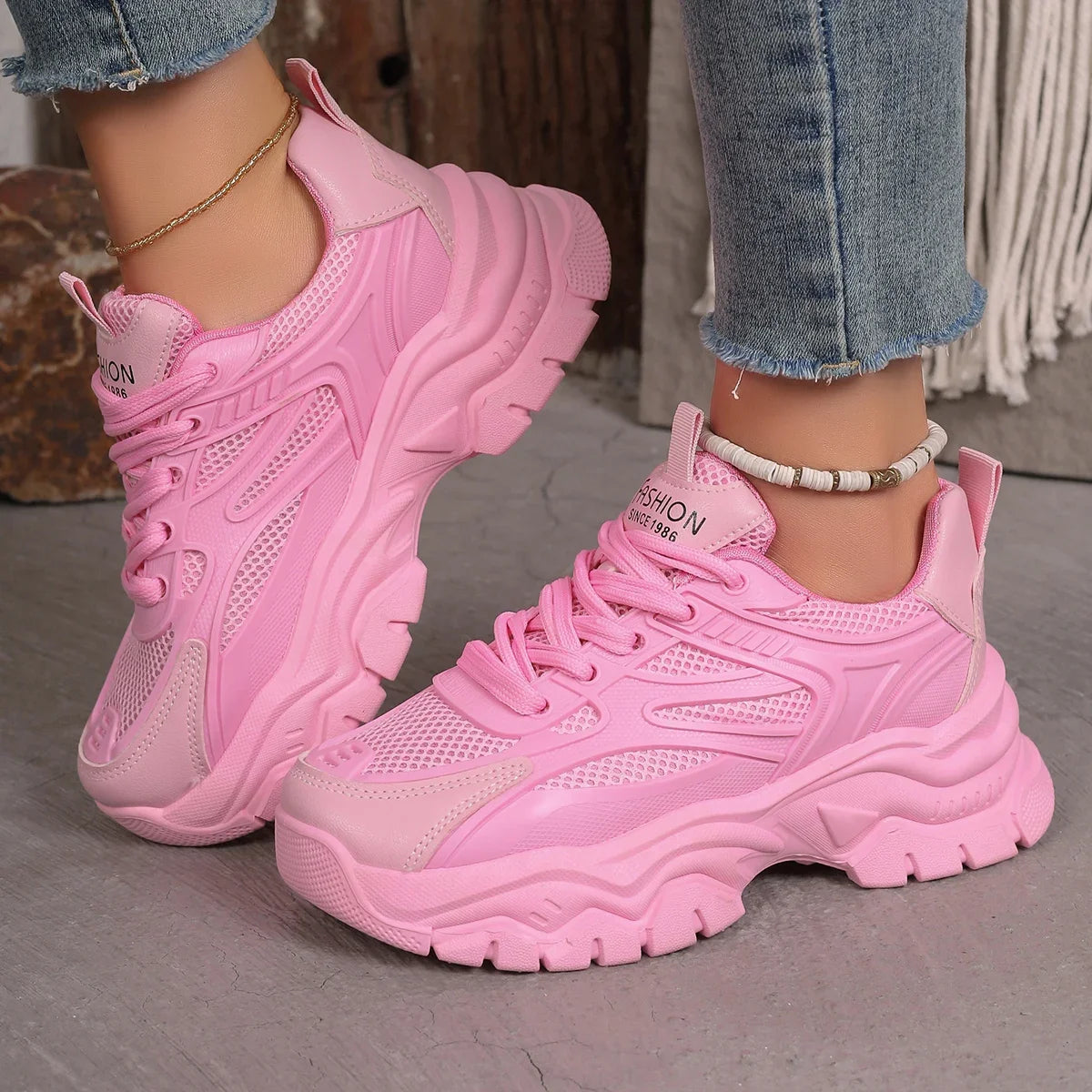 Women Sneakers New Fashion Chunky Sneakers Women Outdoor Tennis Platform Sports Shoes for Women Lightweight Designer Shoes