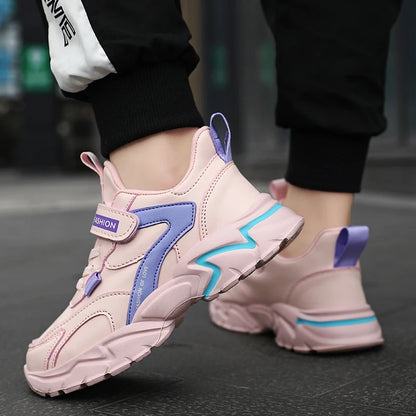 Girl's Fashion Sneakers Lovely Girls Sneaker Outdoor Breathable Mesh Flat Sport Shoes Kids Casual School Walking Shoe Antislip