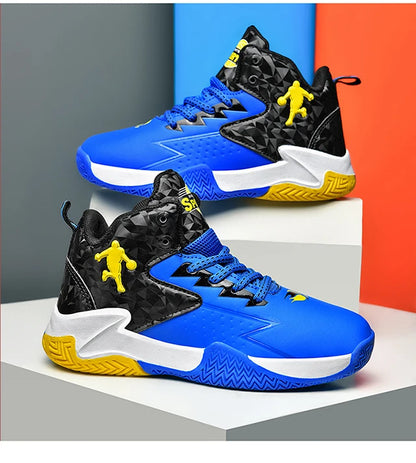 Kids High Top Basketball Shoes for Sports