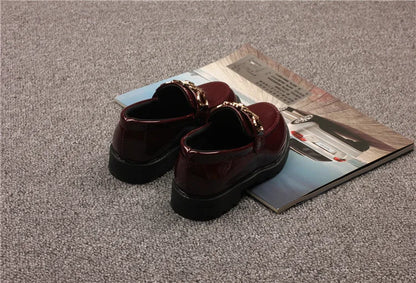 Children's Shoes Girls Autumn Princess Fashion Leather Shoes Kids Soft Sole British Style Black Student Performance Shoes