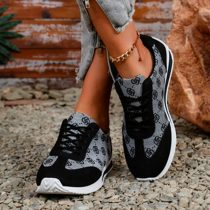 Women SneakersSpring Autumn Fashion Outdoor Versatile Sneakers Women Casual Comfortable Lace Up Walking Shoes for Women