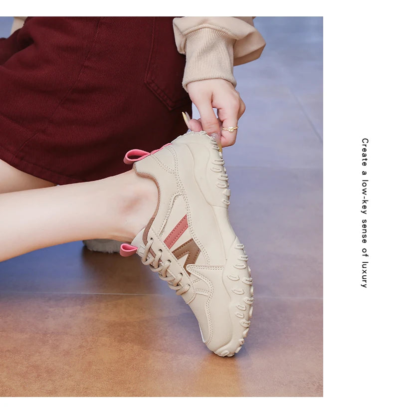 Low-top casual sneakers for women, versatile sports shoes, chunky dad shoes, slip-resistant and durable fashion shoes, KT299-1