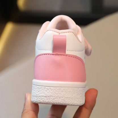 Children's Sports Shoes Spring and Autumn New Cute Girls' Sneakers Versatile Soft Breatheable Hook & Loop Fashion Kids Shoe