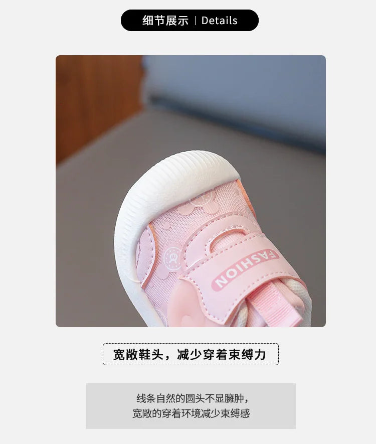 Kids Sneakers Baby Boys Girls Non Slip Spring Autumn 2025 Fashion Children Toddler Walking Shoes Design Cute Sweet Casual Shoes