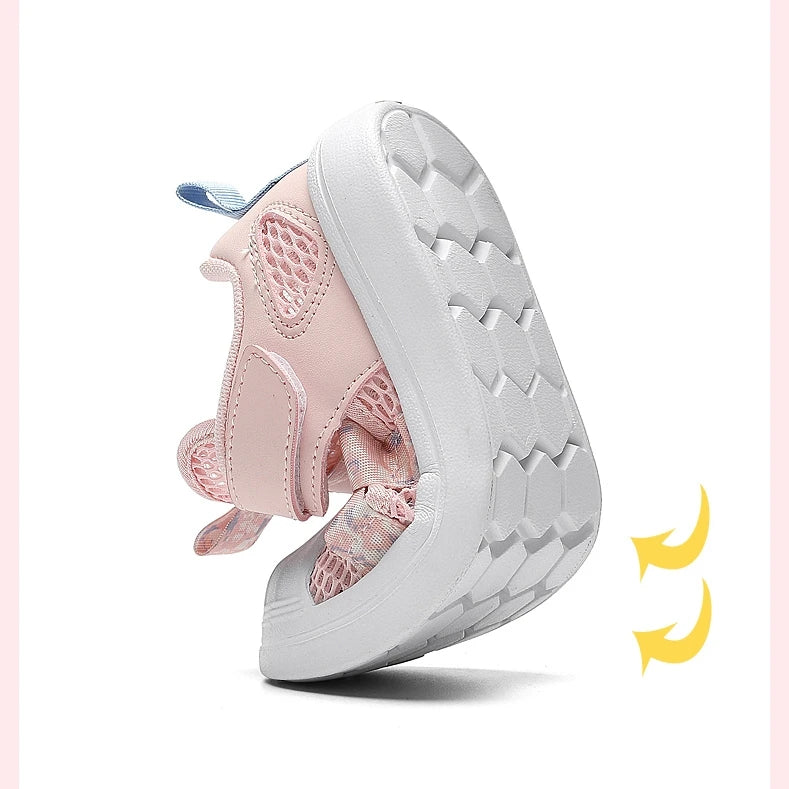 Fashion Children Soft Casual Shoes Girls Light Chunky Air Mesh Sneakers Kid Summer 4 5 6 7 8 Princess Net Sport Footwear Korean