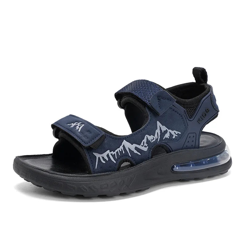 Summer New Children's Sports Sandals Boys Open Toe Air Cushion Sandals Water Beach Shoes Youth Lightweight Comfortable Slippers