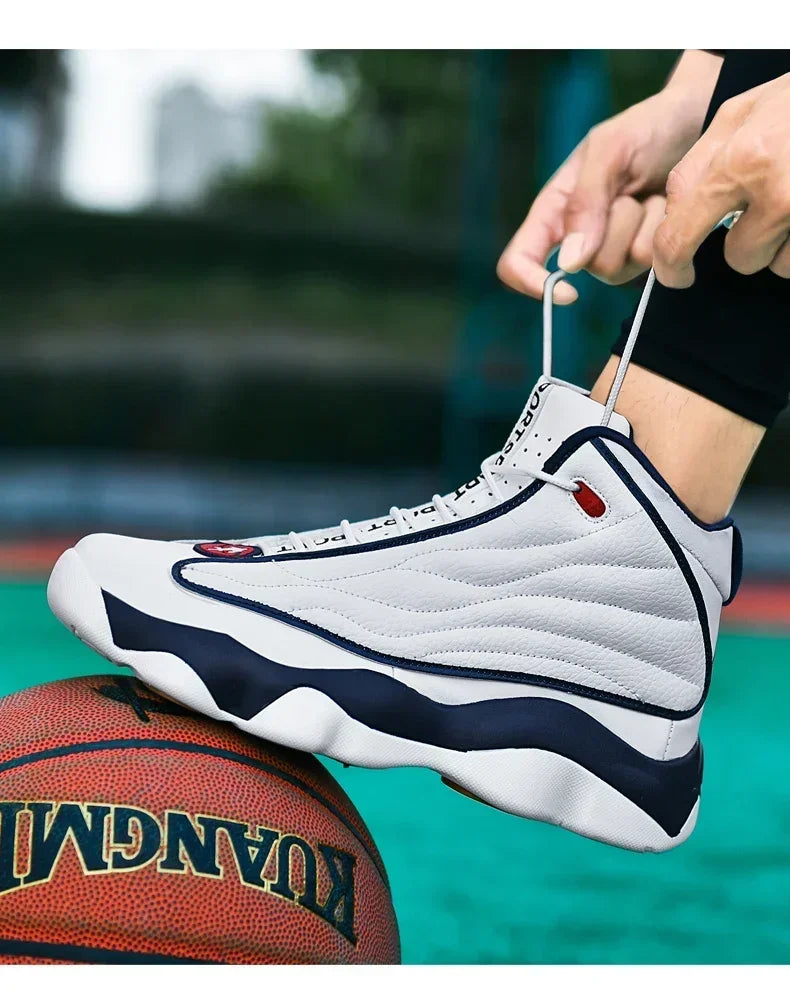 Original Boys High Ankles Sneakers Anti Slip Basketball Trainers Unisex Plus Size 45 Outdoor Sneakers for Men Basket Shoe Women