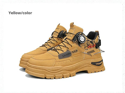 Men's Casual Outdoor Boots Fall Breathable Trendy Versatile Leisure Knob Board Shoes Anti-slip Riding Fashion Sneakers  (Available)