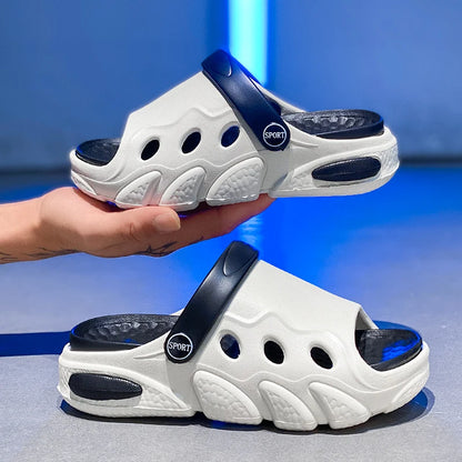 Soft-soled slippers Boys 2025 summer new two-wear children's flip-flops sandals girls breathable non-slip beach shoes