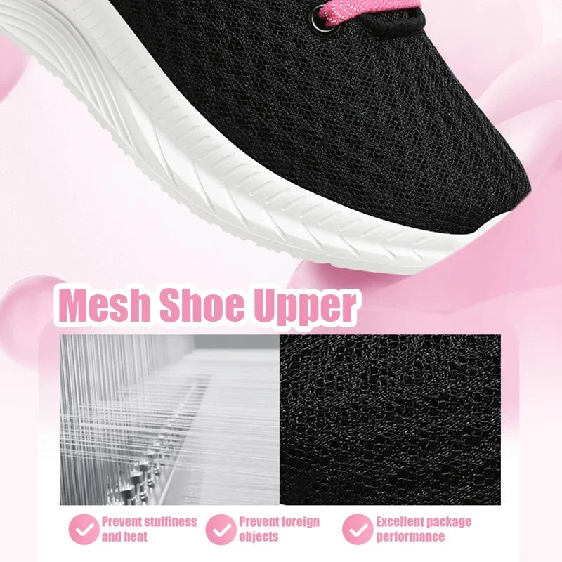 Girls' Breathable Mesh Sneakers with Bowknot Anti - Slip Casual Running Shoes for Kids Summer Sale Children's Sports Shoes
